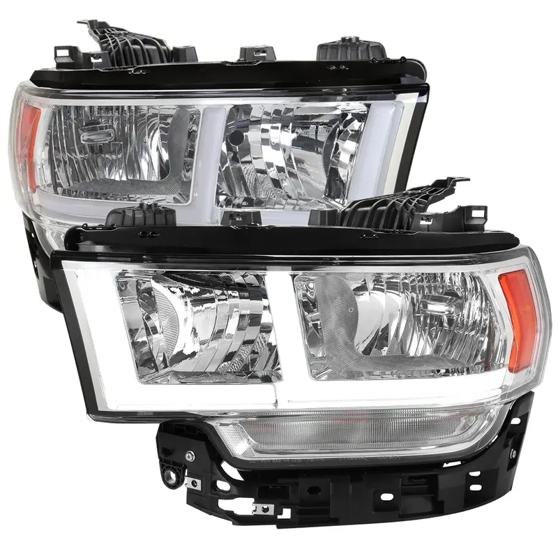 Spec-D 19-24 Ram 2500 3500 4500 5500 Led Bar Headlights Chrome 1