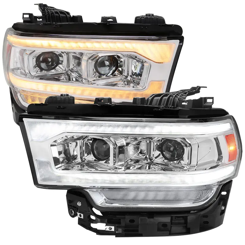 Spec-D 19-24 Ram 2500 3500 4500 5500 Seq Projector Headlights Chrome 1
