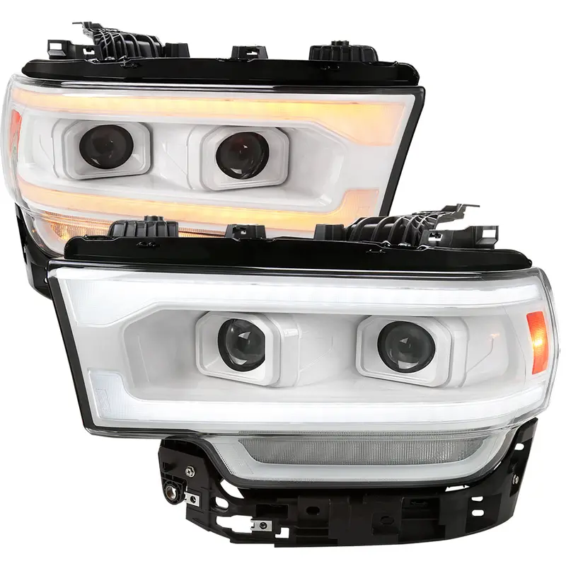Spec-D 19-24 Ram 2500 3500 4500 5500 Sequential Headlights White/Clear 1