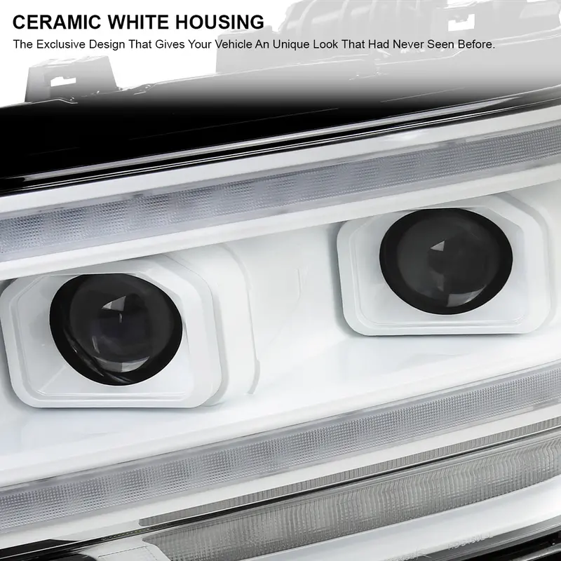 Spec-D 19-24 Ram 2500 3500 4500 5500 Sequential Headlights White/Clear 2