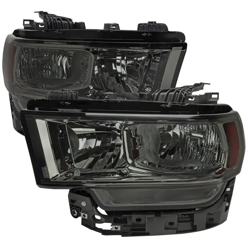 Spec-D 19-24 Ram 2500-5500 Headlights Factory Style Chrome/Smoked 1