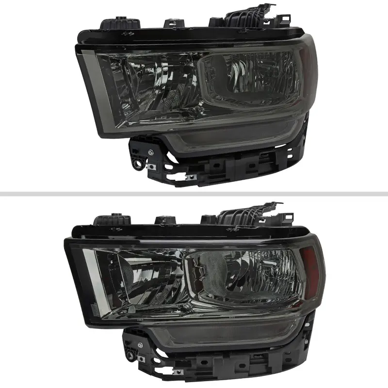 Spec-D 19-24 Ram 2500-5500 Headlights Factory Style Chrome/Smoked 2