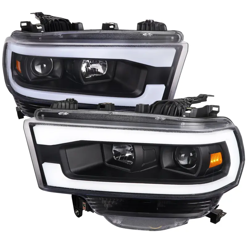 Spec-D 19-24 Ram 2500-5500 Headlights Led Tube Projector Matte Black 1