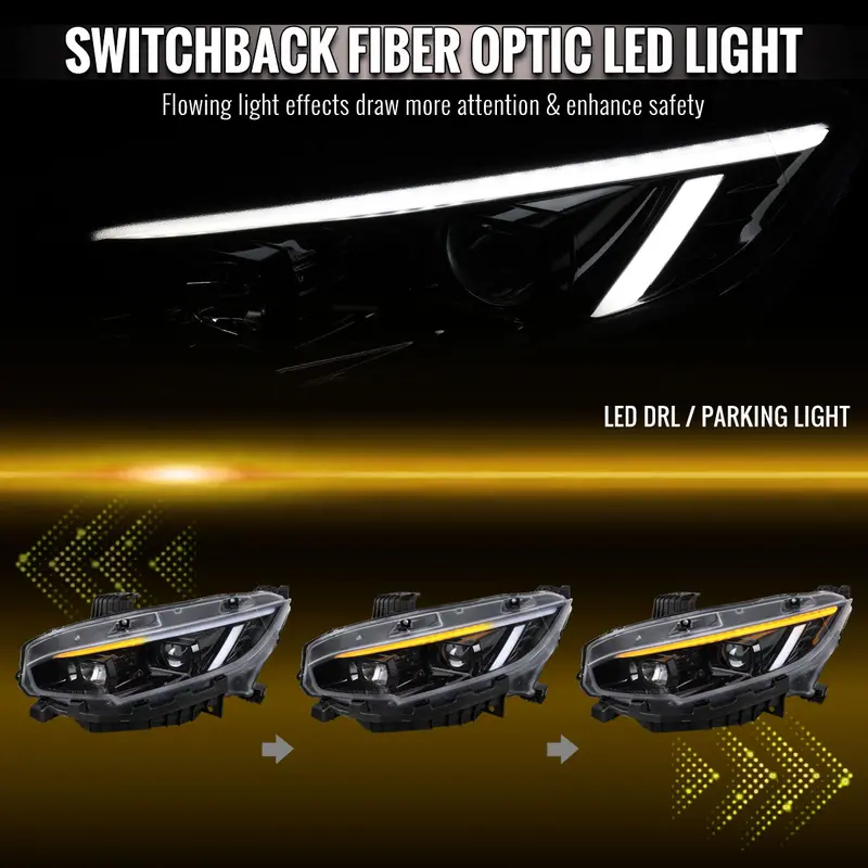Spec-D 21-23 Ford F-150 Driver Headlight Oem Chrome Replacement 2