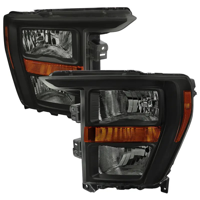 Spec-D 21-23 Ford F-150 Headlights Oem Style Black Smoked. 1