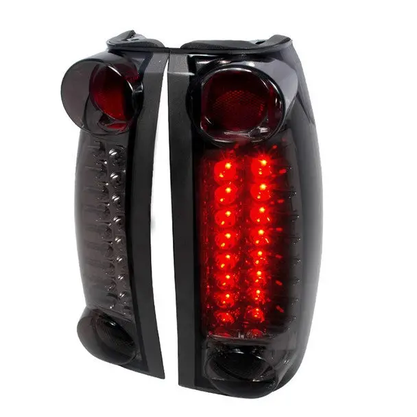 Spec-D 88-00 Chevy Silverado Sierra Led Tail Lights Black/Clear 1