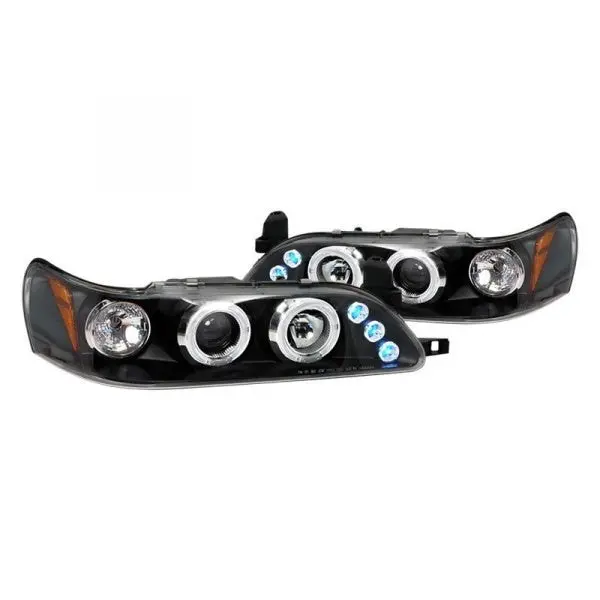 Spec-D 93-97 Toyota Corolla Halo Projector Headlights Black 1