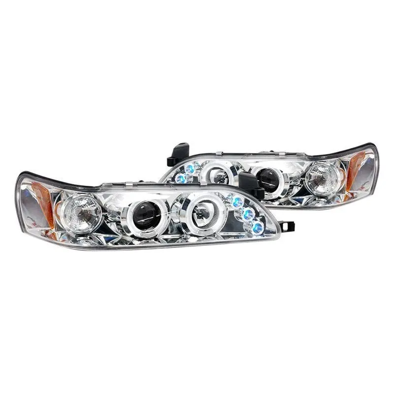 Spec-D 93-97 Toyota Corolla Halo Projector Headlights Chrome 1