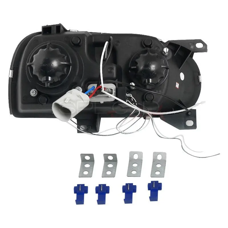 Spec-D 93-98 Vw Golf/Cabrio Projector Halo Headlights Black/Smoked 2