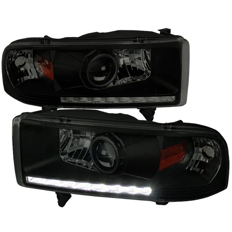 Spec-D 94-02 Dodge Ram 1500 2500 3500 Headlights Smoked 1