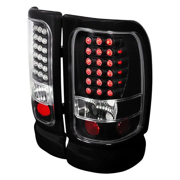Spec-D 94-02 Dodge Ram 1500 2500 3500 Led Tail Lights Black/Clear 1