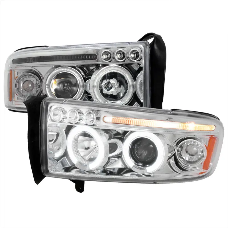 Spec-D 94-02 Dodge Ram Projector Headlights Chrome/Clear 1