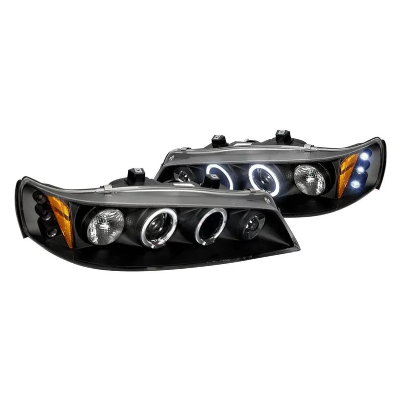 Spec-D 94-97 Honda Accord Halo Projector Headlights Black 1