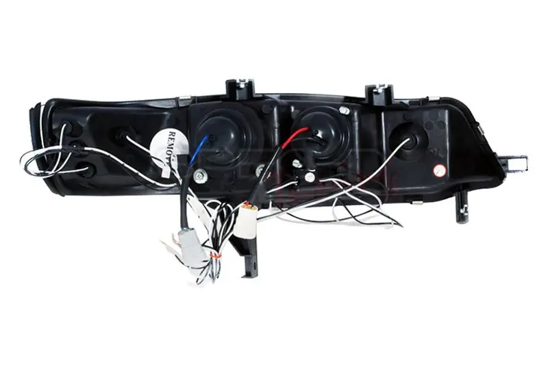 Spec-D 94-97 Honda Accord Halo Projector Headlights Black 2