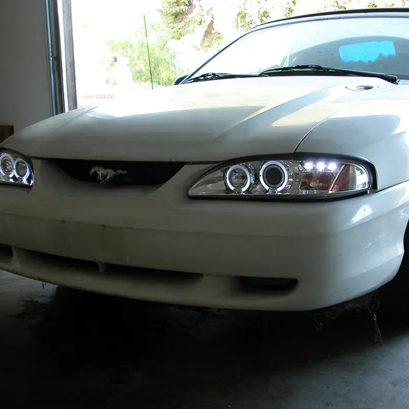 Spec-D 94-98 Ford Mustang Halo Projector Headlights Chrome 2