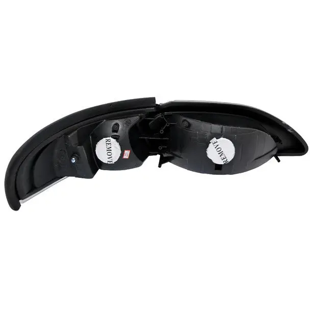 Spec-D 94-98 Ford Mustang Headlights Black Amber Reflectors 2