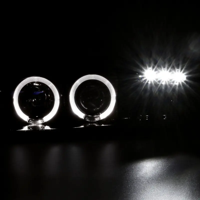 Spec-D 94-98 Ford Mustang Projector Headlights Black/Smoked 2