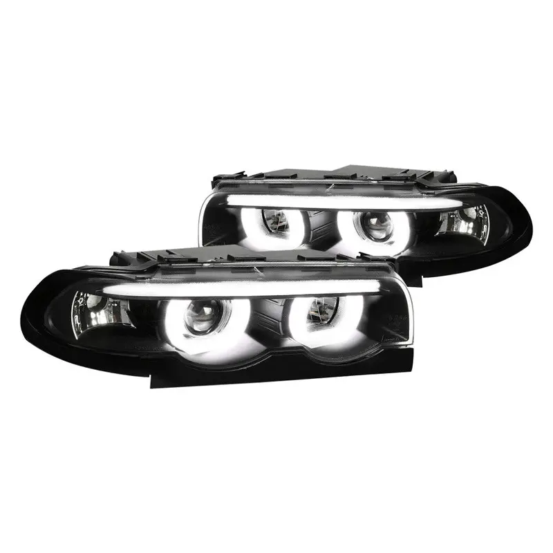 Spec-D 95-01 Bmw E38 7 Series Projector Headlights Black 1