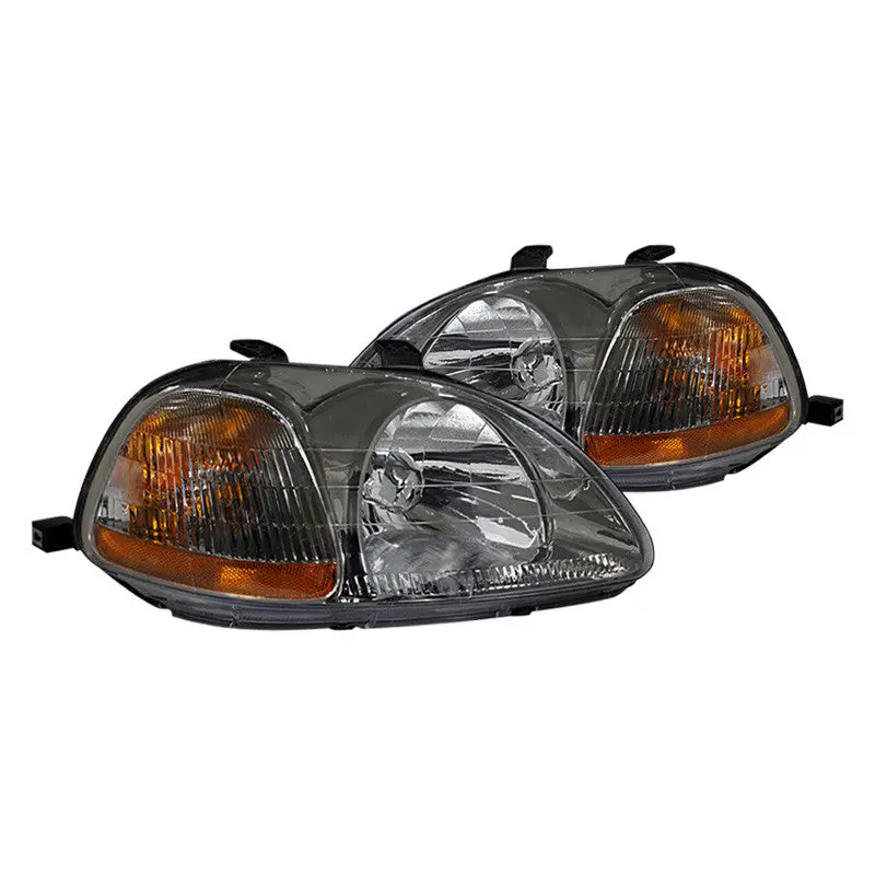 Spec-D 96-98 Honda Civic Jdm V2 Smoked Headlights 1