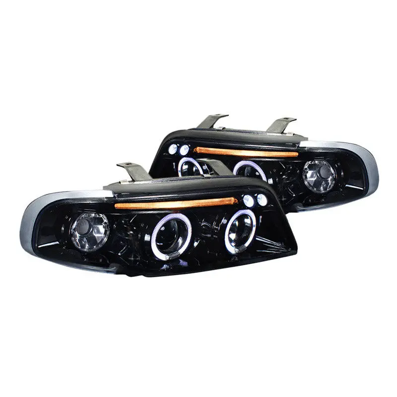 Spec-D 96-99 Audi A4 Projector Black Headlights Smoked Lens 1