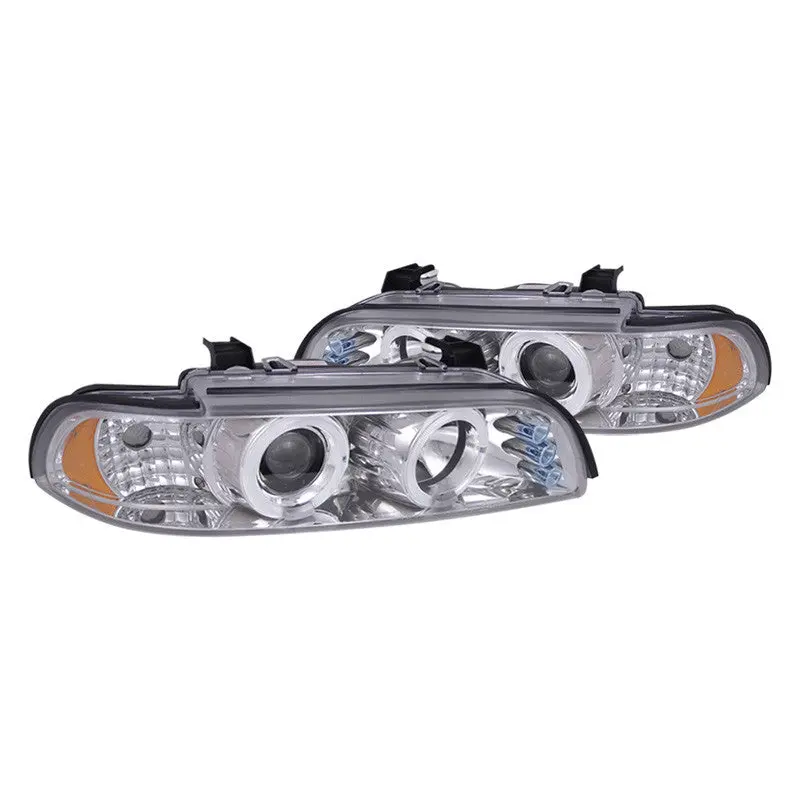 Spec-D 97-03 Bmw E39 5 Series Headlights Halo Projector Chrome/Clear 1