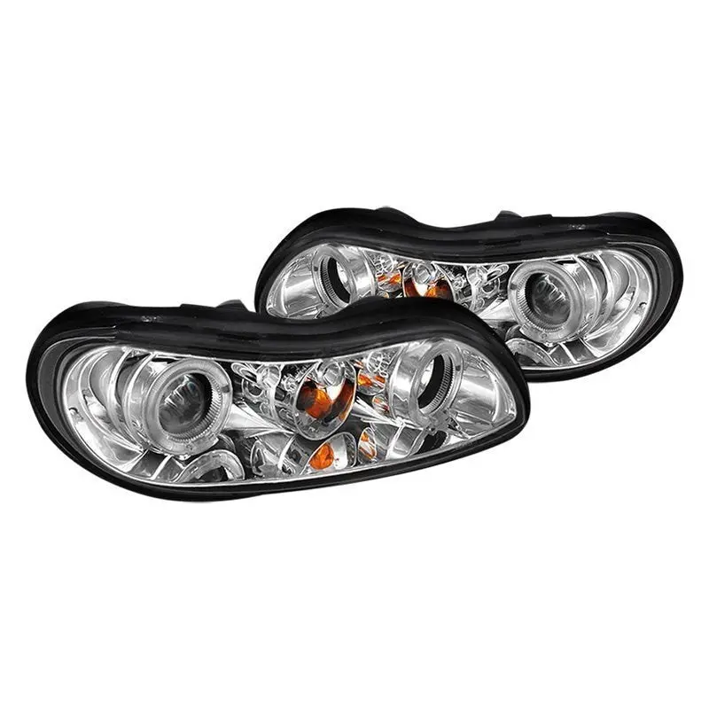 Spec-D 97-03 Chevy Malibu Halo Projector Headlights Chrome 1