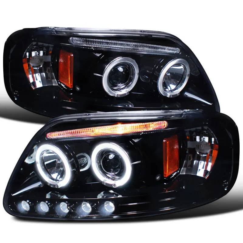 Spec-D 97-04 Ford Expedition F150 Headlights Black/Smoked 1