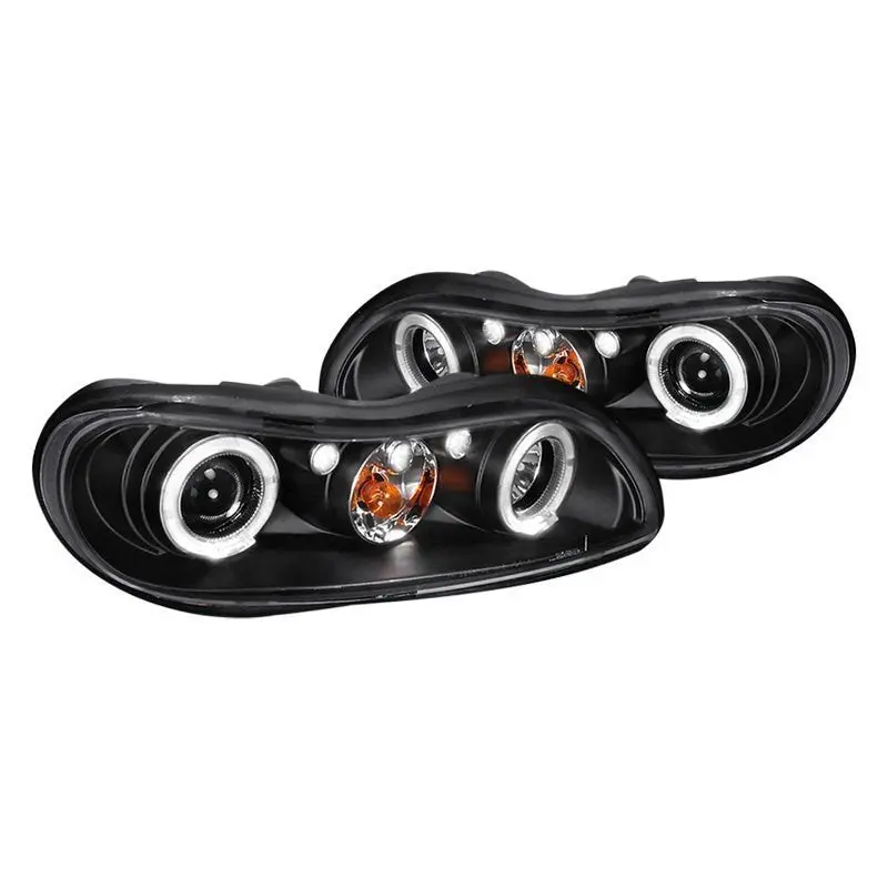 Spec-D 97-05 Chevy Malibu Halo Projector Headlights Black 1