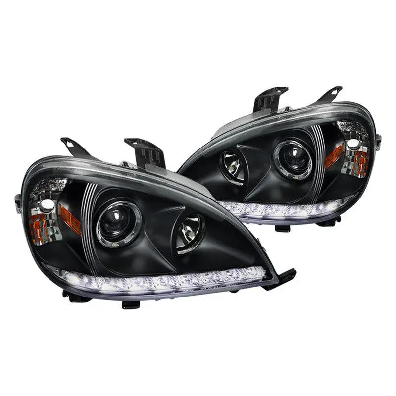Spec-D 98-01 Mercedes Ml320 Ml430 Headlights Dual Halo Projector Black/Clear 1