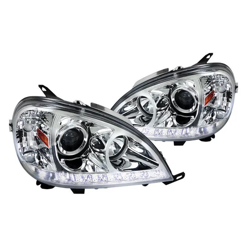Spec-D 98-01 Mercedes W163 Ml Projector Chrome Halogen Headlights 1