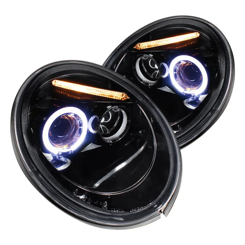 Spec-D 98-05 Vw Beetle Projector Glossy Black Headlights 1