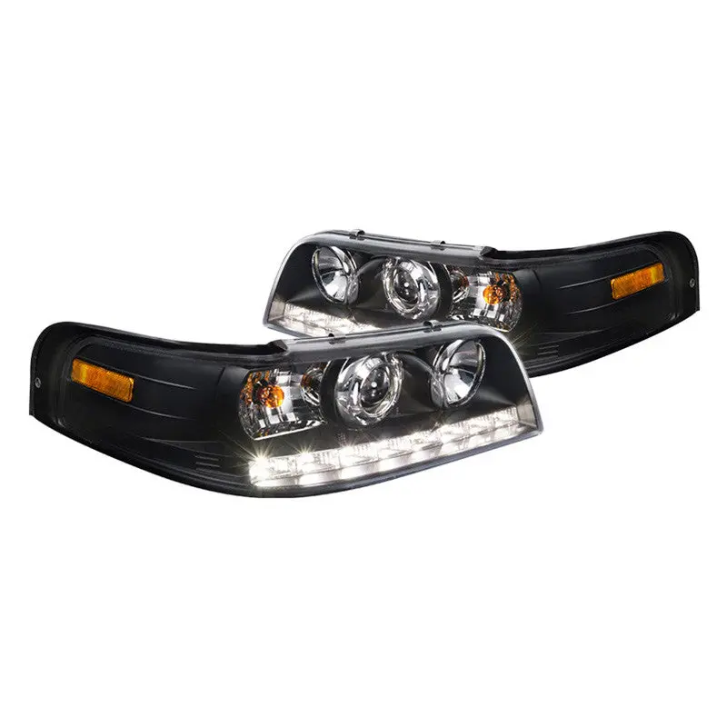 Spec-D 98-11 Ford Crown Victoria Projector Headlights Black 1
