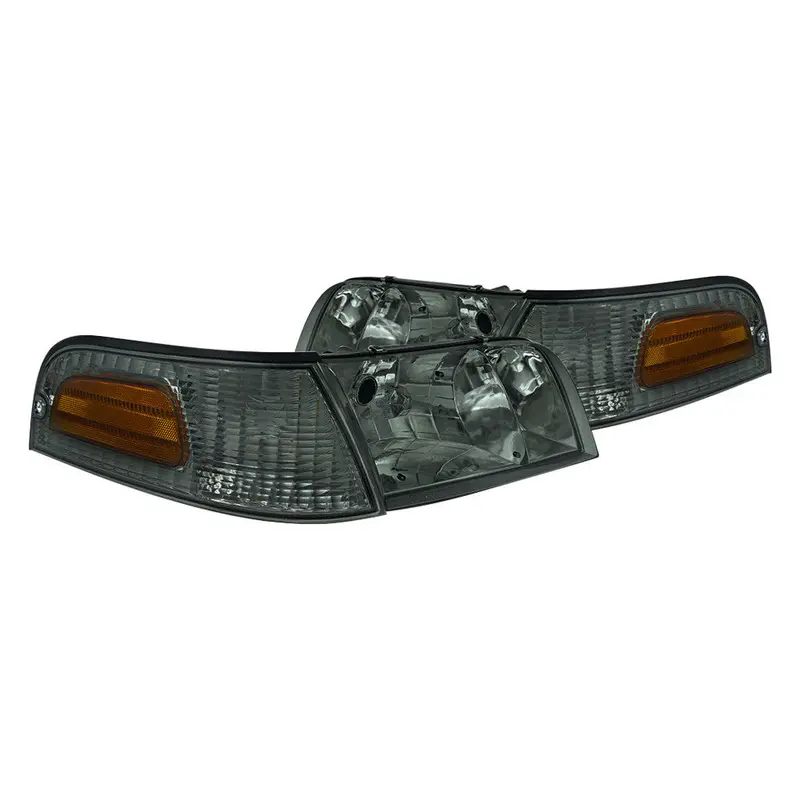 Spec-D 98-11 Ford Crown Victoria Smoked Headlights Corner Lights 1