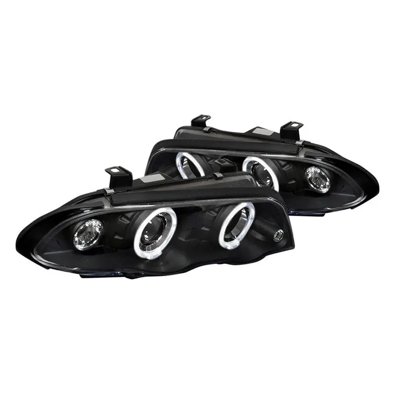 Spec-D 99-01 Bmw E46 3 Series Sedan Headlights Halo Projector Black 1
