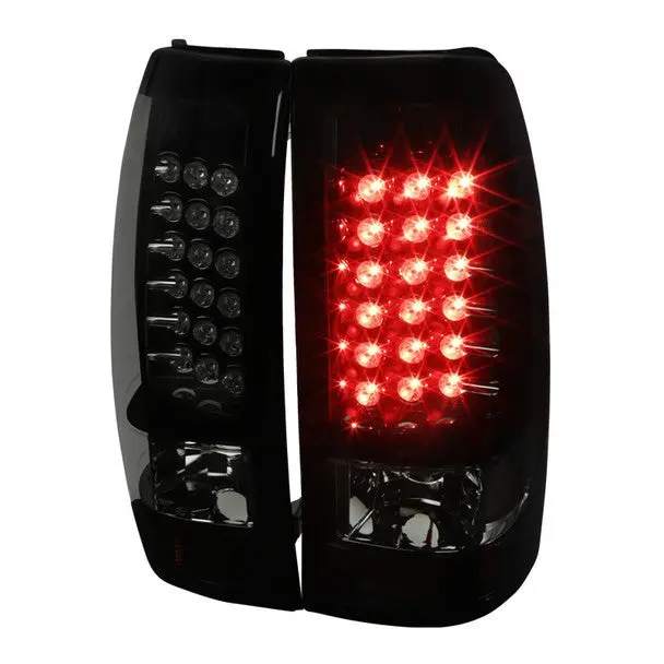 Spec-D 99-02 Chevrolet Silverado Led Tail Lights Black/Smoked 1