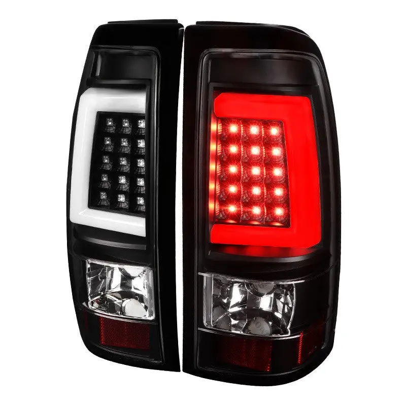 Spec-D 99-02 Silverado 99-06 Gmc Sierra Tail Lights G2 Led Black/Clear 1