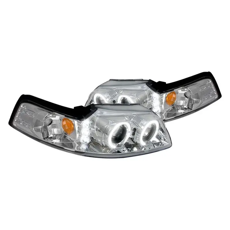Spec-D 99-04 Ford Mustang Halo Projector Headlights Chrome 1