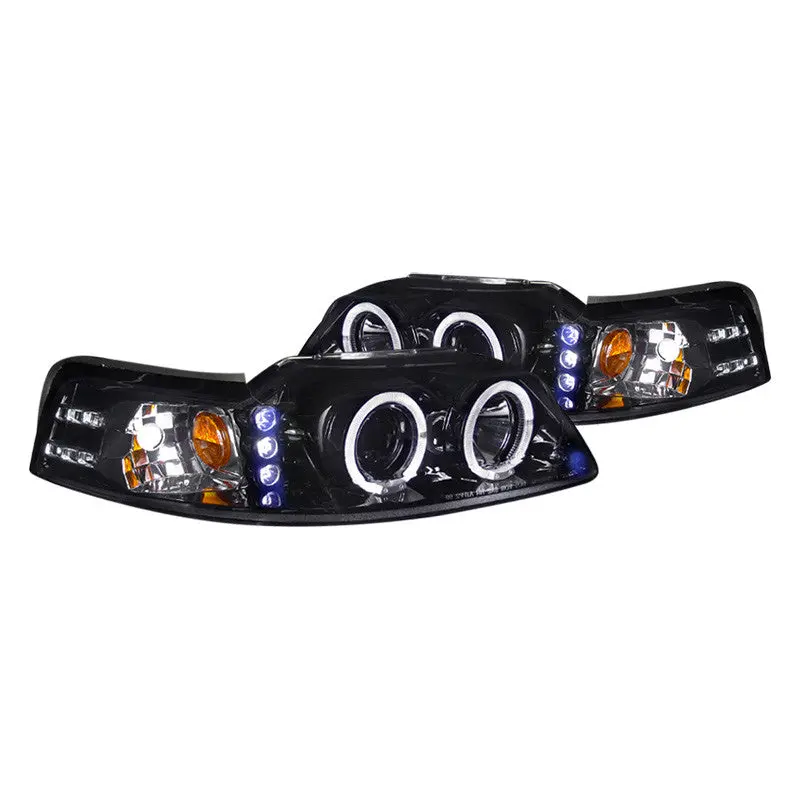 Spec-D 99-04 Ford Mustang Halo Projector /Smoked Lens Headlights 1