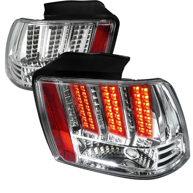 Spec-D 99-04 Ford Mustang Led Tail Lights Chrome 1