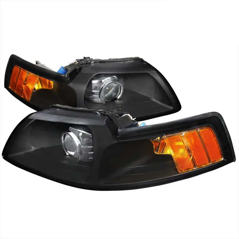 Spec-D 99-04 Ford Mustang Projector Headlights Black 1