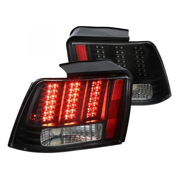 Spec-D 99-04 Ford Mustang Tail Lights Led Sequential Black/Clear 1