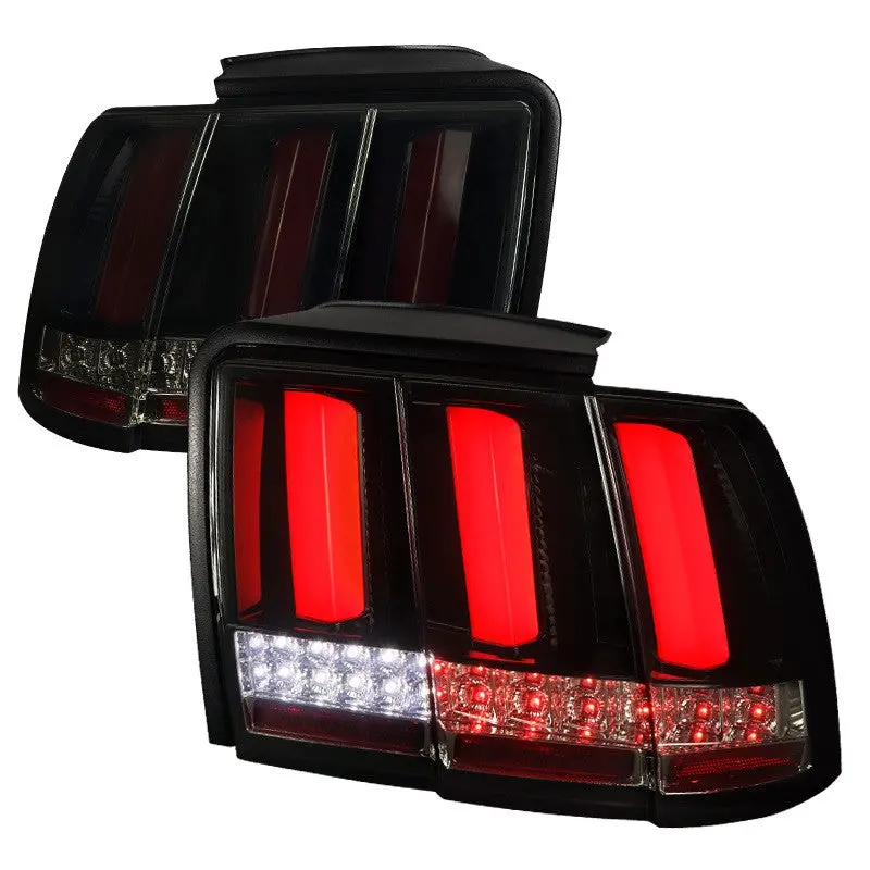 Spec-D 99-04 Ford Mustang Tail Lights Led Sequential Black/Smoked 1