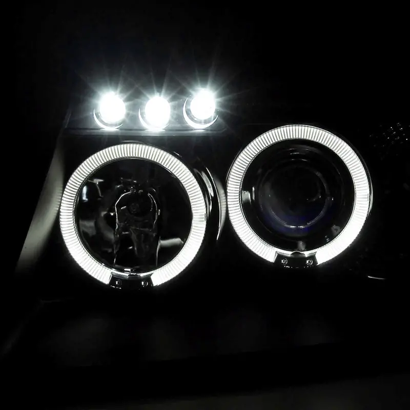 Spec-D 99-04 Jeep Grand Cherokee Dual Halo Headlights Black 2