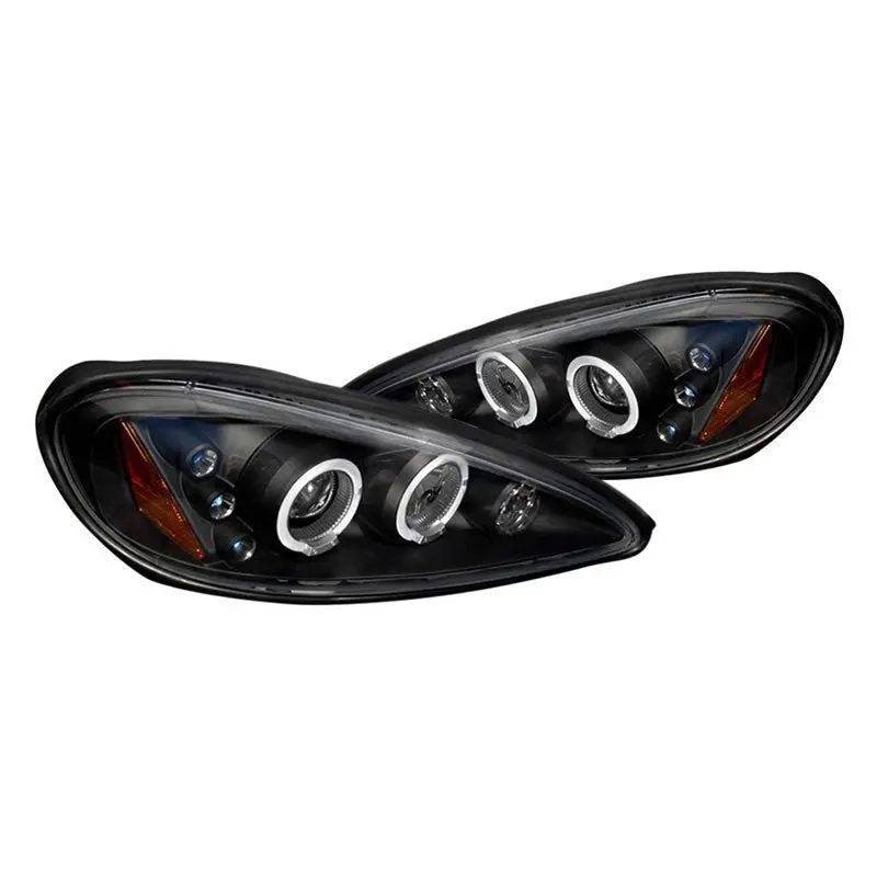 Spec-D 99-05 Grand Am Halo Projector Headlights Smoked 1