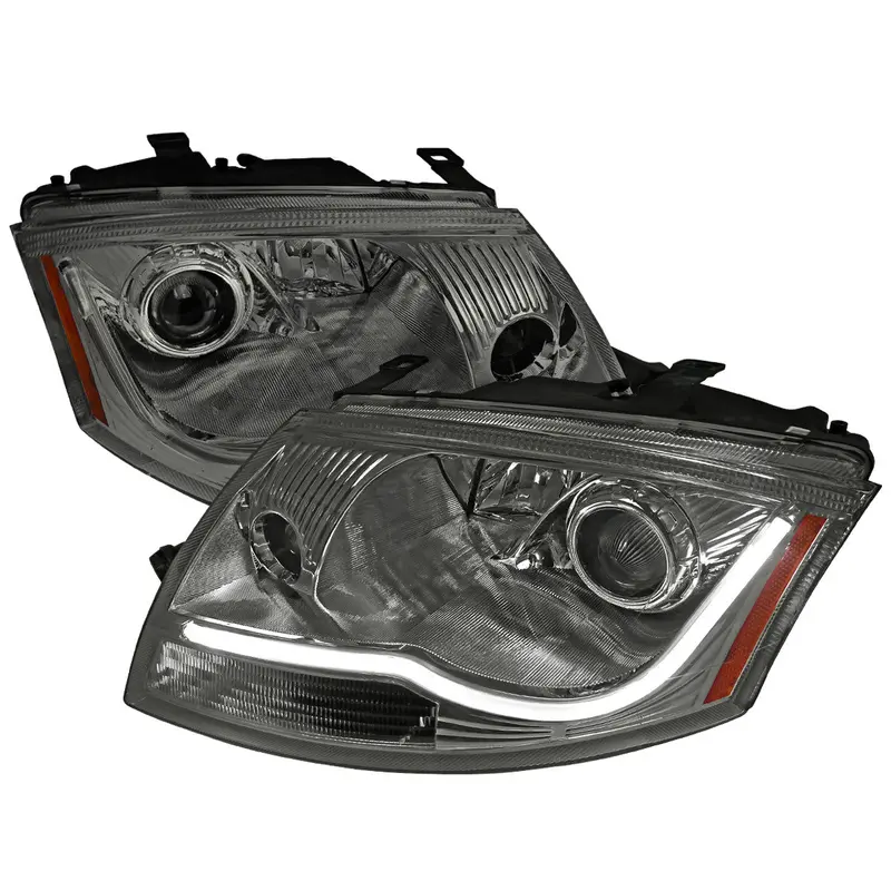 Spec-D 99-06 Audi Tt Led Bar Projector Headlights Chrome/Smoked 1