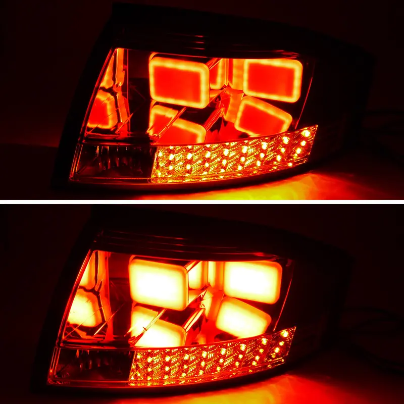 Spec-D 99-06 Audi Tt Led Tail Lights V2 Red Clear 2