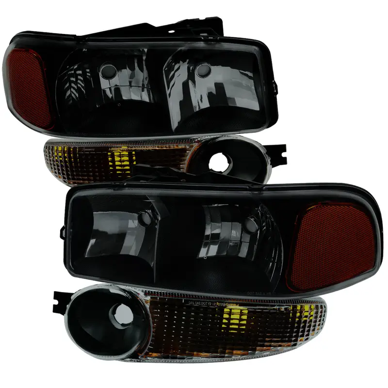 Spec-D 99-06 Gmc Sierra/ 00-06 Yukon Denali Bumper Headlights Black 1