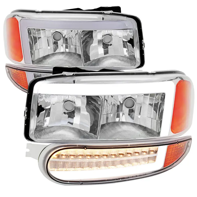 Spec-D 99-06 Gmc Sierra Denali Yukon/Xl Seq Bumper Lights Headlights 1