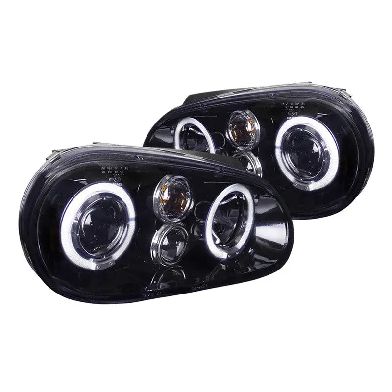 Spec-D 99-06 Golf Gti R32 Cabrio Halo Projector Headlights Smoked 1
