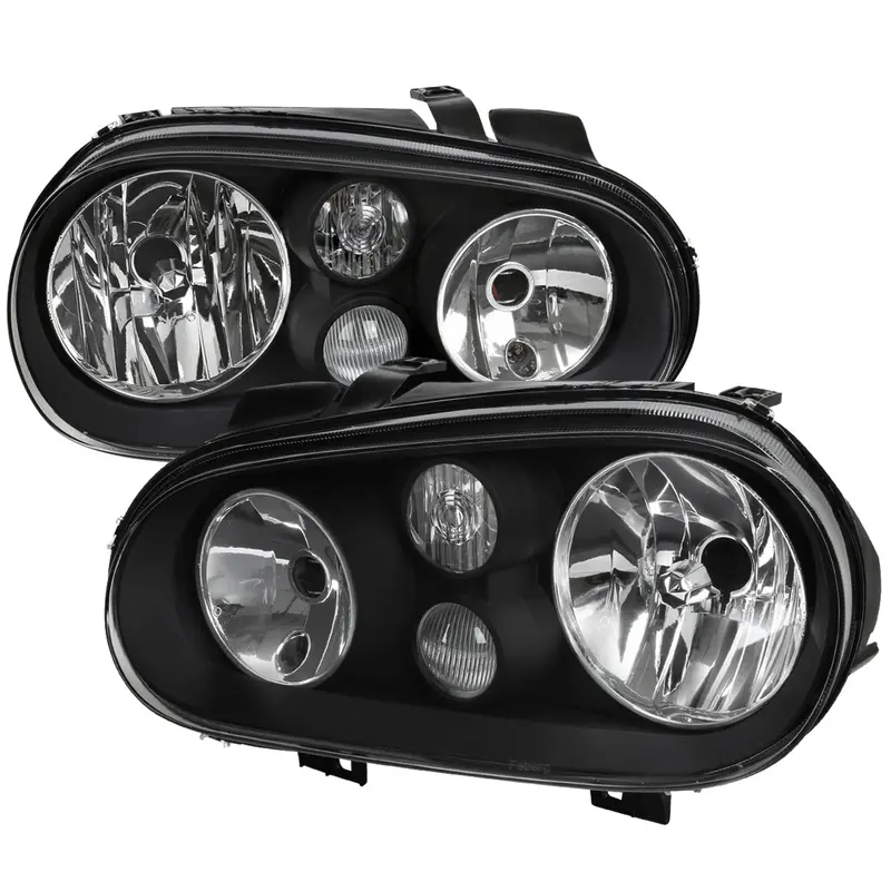 Spec-D 99-06 Vw Golf Mk4 Gti/R32 Cabrio V2 Headlights Oem Style Black 1